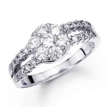 18kt 14kt 10kt natural diamond rings with 0.50 cent center diamond