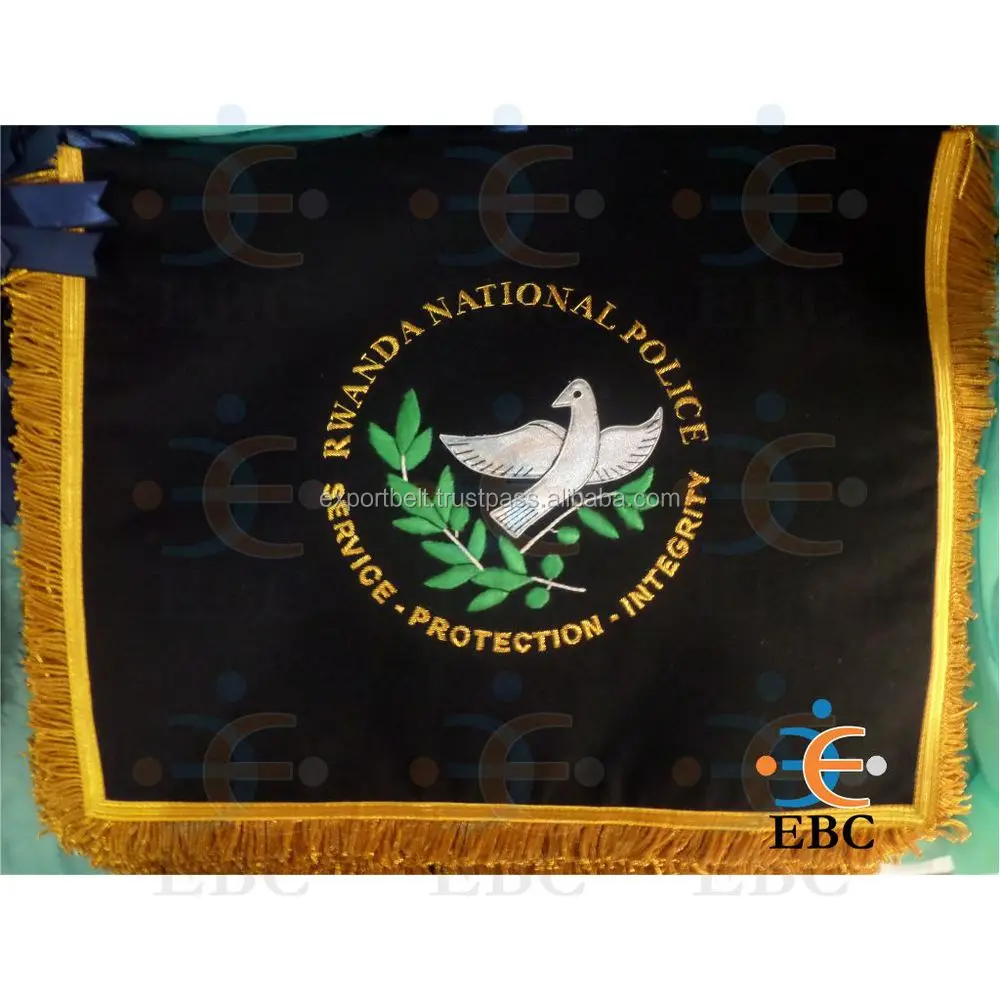 Customized Hand Embroidered Flag Banner Pennants Wholesale Bullion Wire