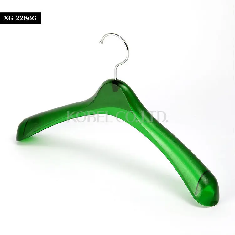 Japanese Sophisticated Plastic Transparent Green Hanger XG2286G_0060  Japanese Manufacturer Emerald Color Clothes Hanger