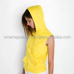 neon sleeveless hoodie