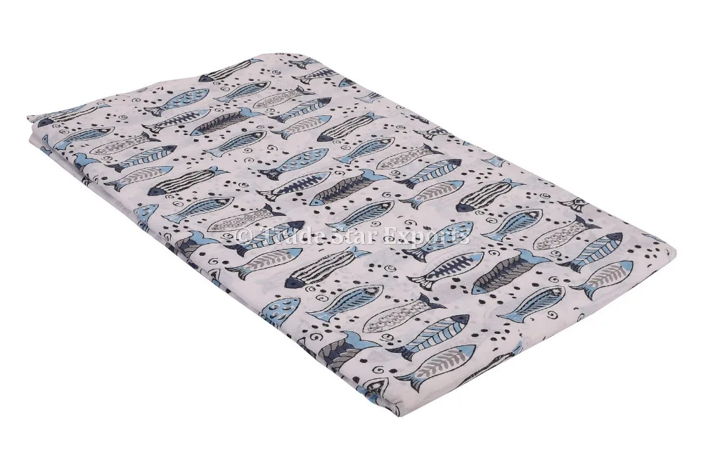 Индийская детская ткань с ручным принтом этническая вуаль для бега обивка санганьери модной