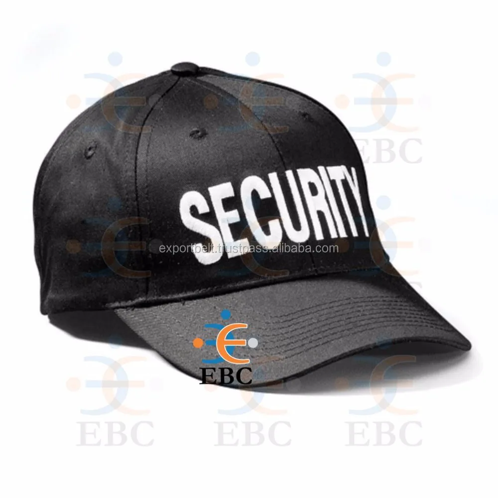 Oem Security Uniform Cap Hat Peak With Embroidered Patches And ...