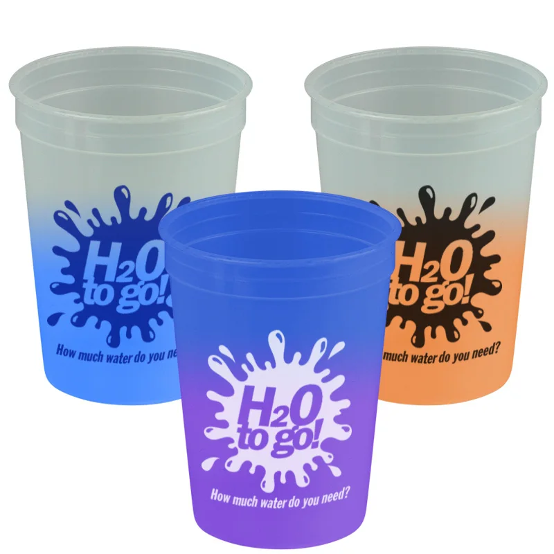 Logo Cool Color Changing Cups (12 Oz.), Plastic Cups