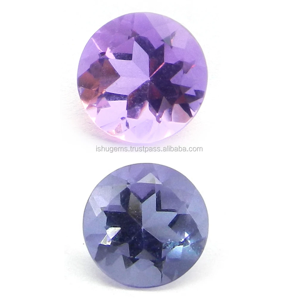 Natural Color Change Alexite Synthetic Autumn Color 8mm Round Cut 1.8 Cts Man Made Gemstone IG4383
