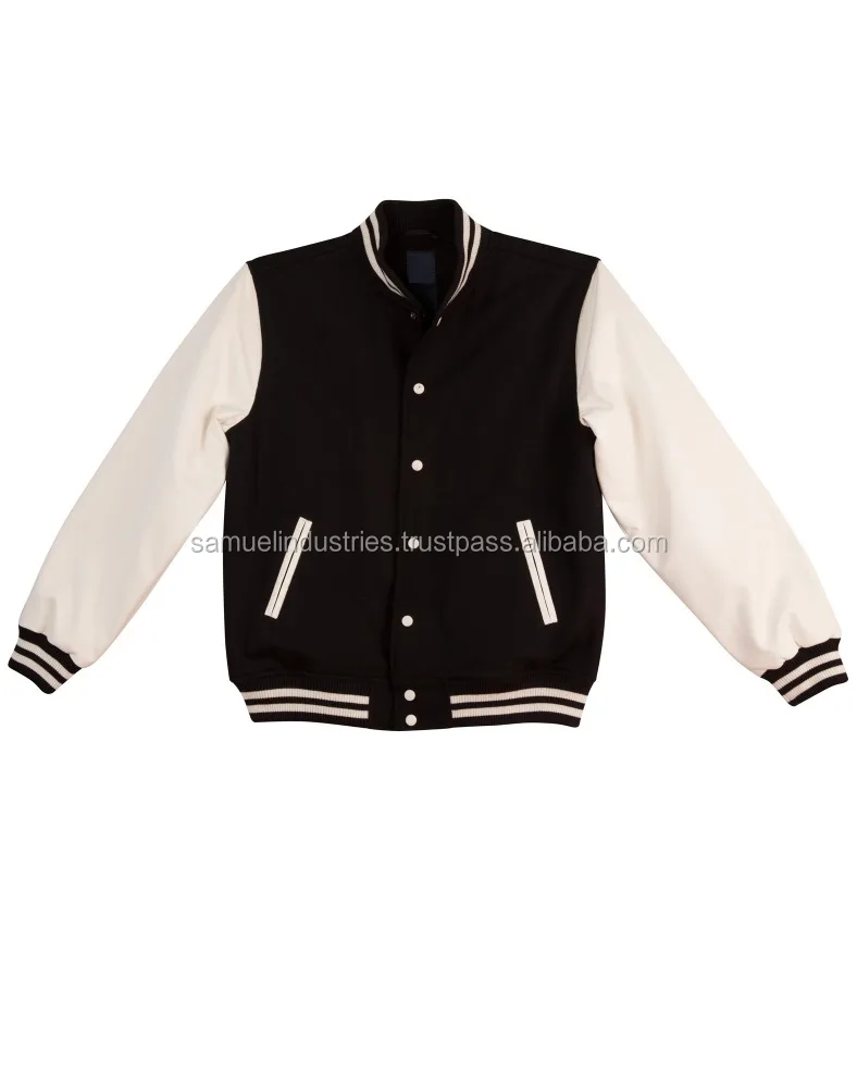 Letterman Detroit Tigers White and Black Jacket