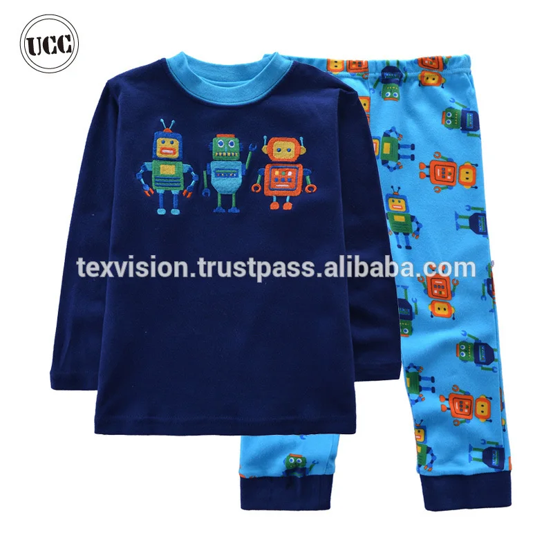 Мультфильм печать мальчиков с длинным рукавом 2 шт. комплект милый ребенок пижамы