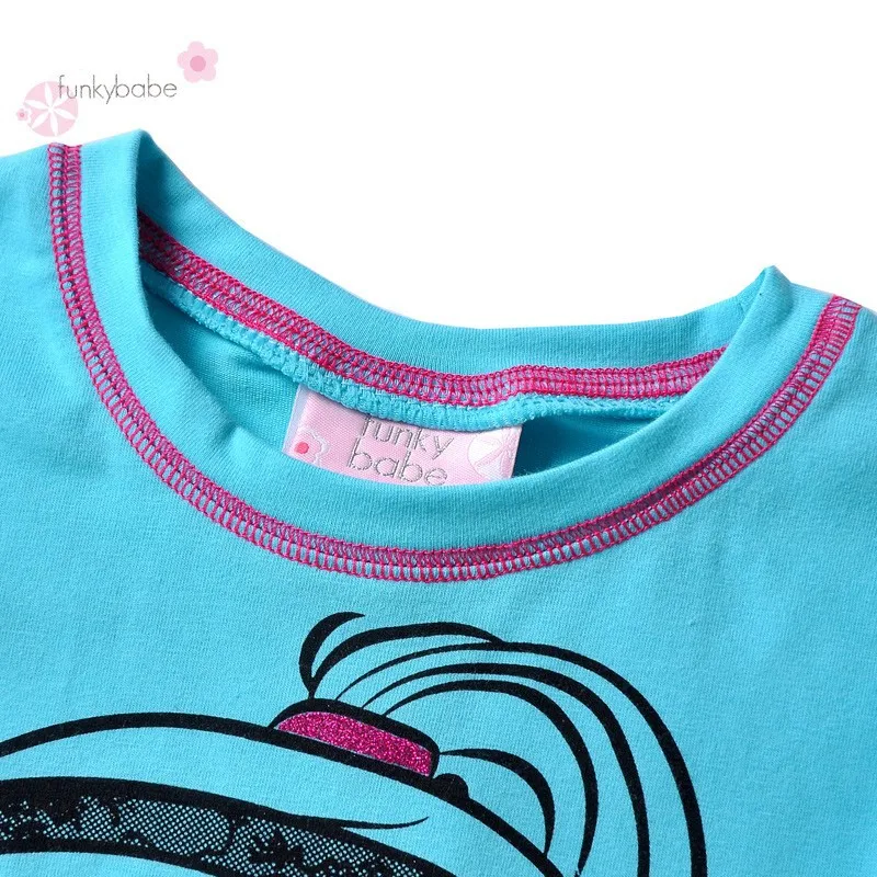 
 Мода девочек история качество о-образным вырезом хлопок детские футболки  