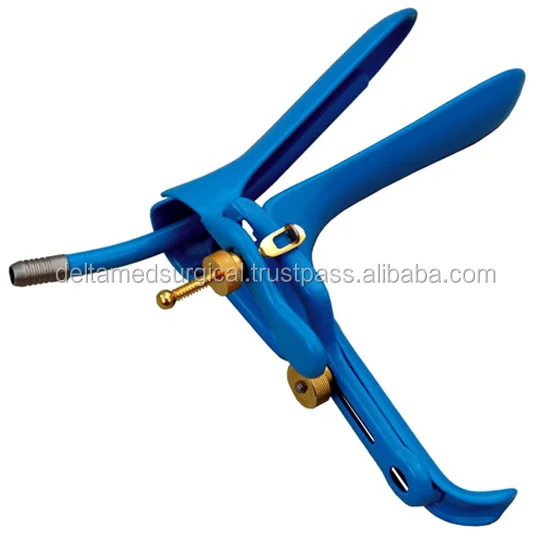 Graves Vaginal Speculum,Large,Insulated Blue Coating For