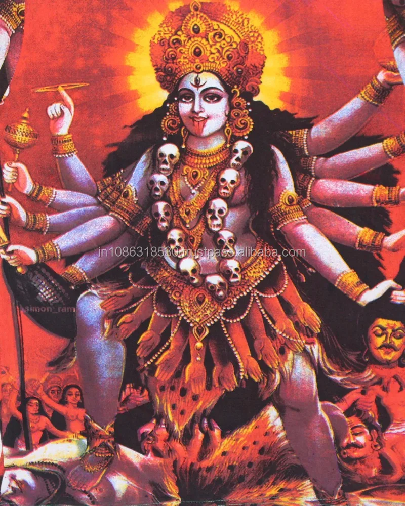 インドのシャクティヒンドゥー教の母の女神マアカリDIVINE神のTシャツ