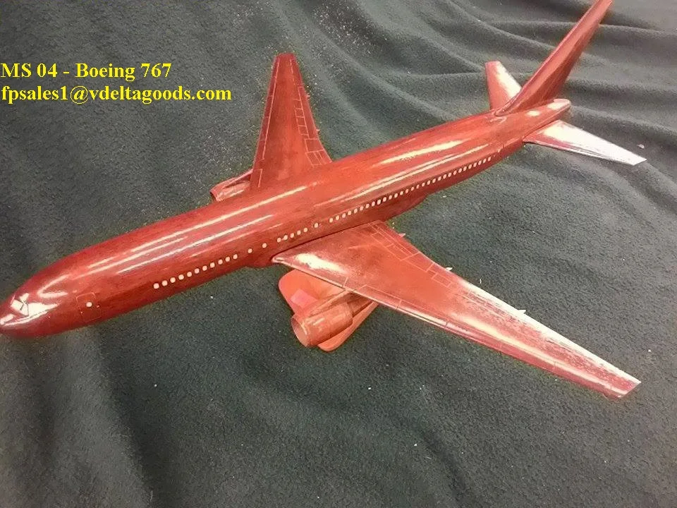 木製模型飛行機・赤色の手作り工芸品・30cmの装飾用ギフト