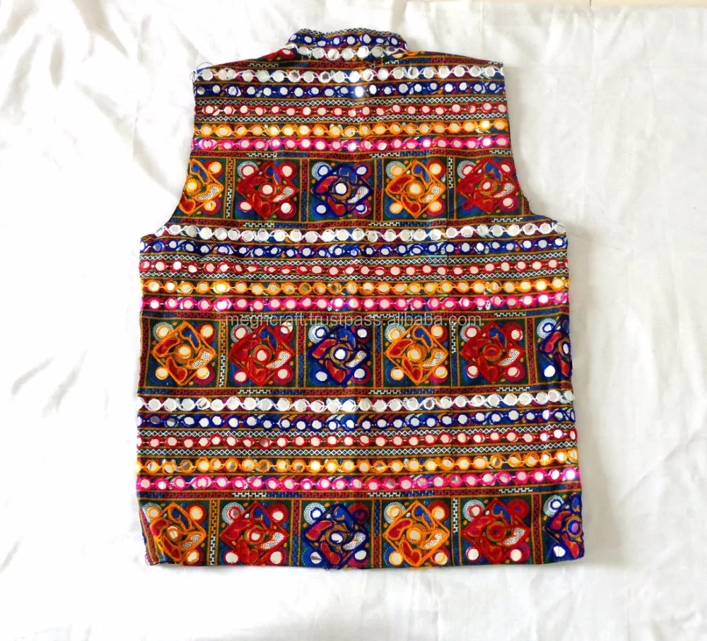 Buy Nandi Men's and Women's Cotton Kutch Indian Mirror Work Handmade  Navratri Koti Aladdin Style Jacket (Lemon Yellow, 38) at Amazon.in