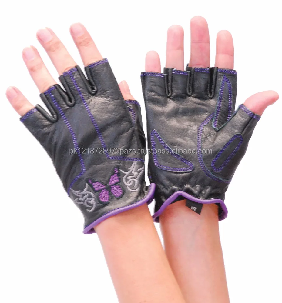 フィンガーレスネイキッドレザーパープルバタフライグローブ Buy 革指なし手袋 ファッション指なし革手袋 安い革手袋 Product On Alibaba Com