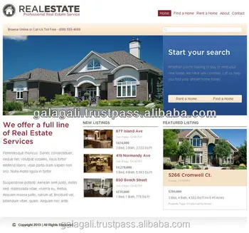 Mobile Portal B2B Website Template Design and Development Service for Real Estate with SEO