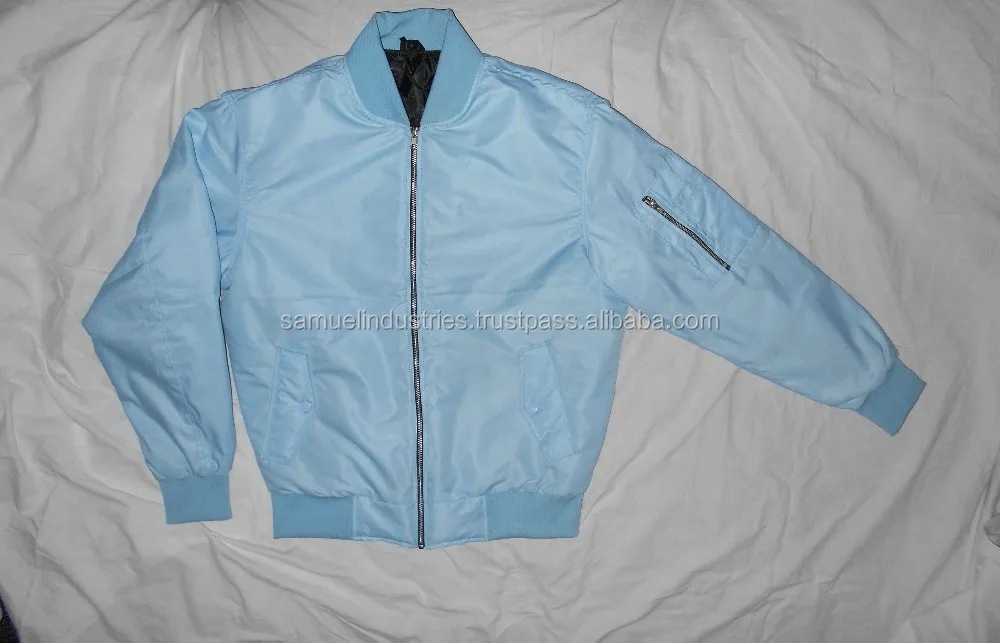 sky blue bomber jacket men