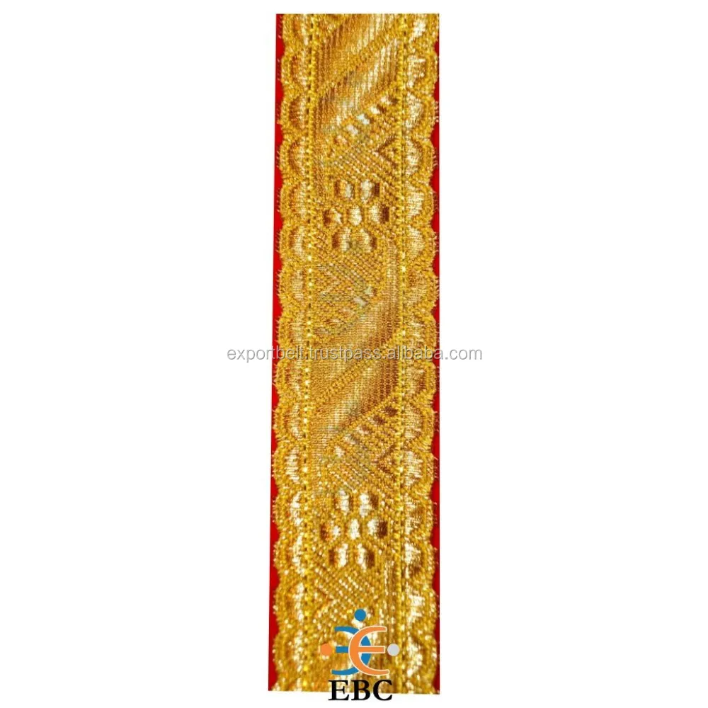 Gold Metallic Braid For Church Liturgical Jacquard Vestment Galloon