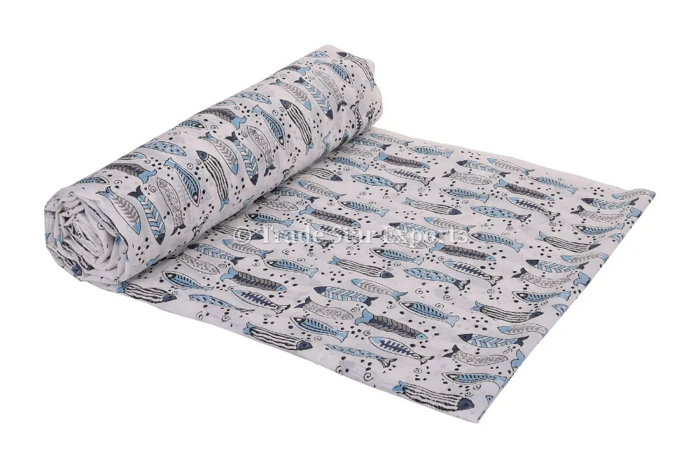 Индийская детская ткань с ручным принтом этническая вуаль для бега обивка санганьери модной