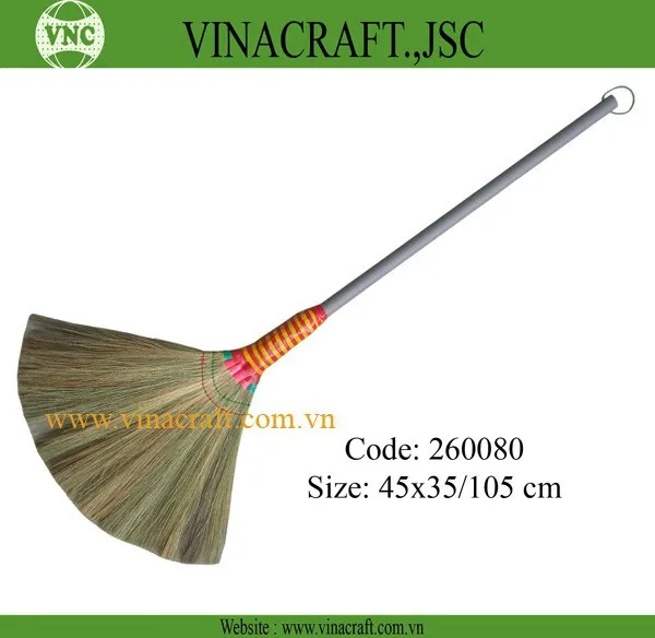 Vietnamese Grass Broom With Colorful Handle Natural Burma Buy Grass Broom Household Cleaning