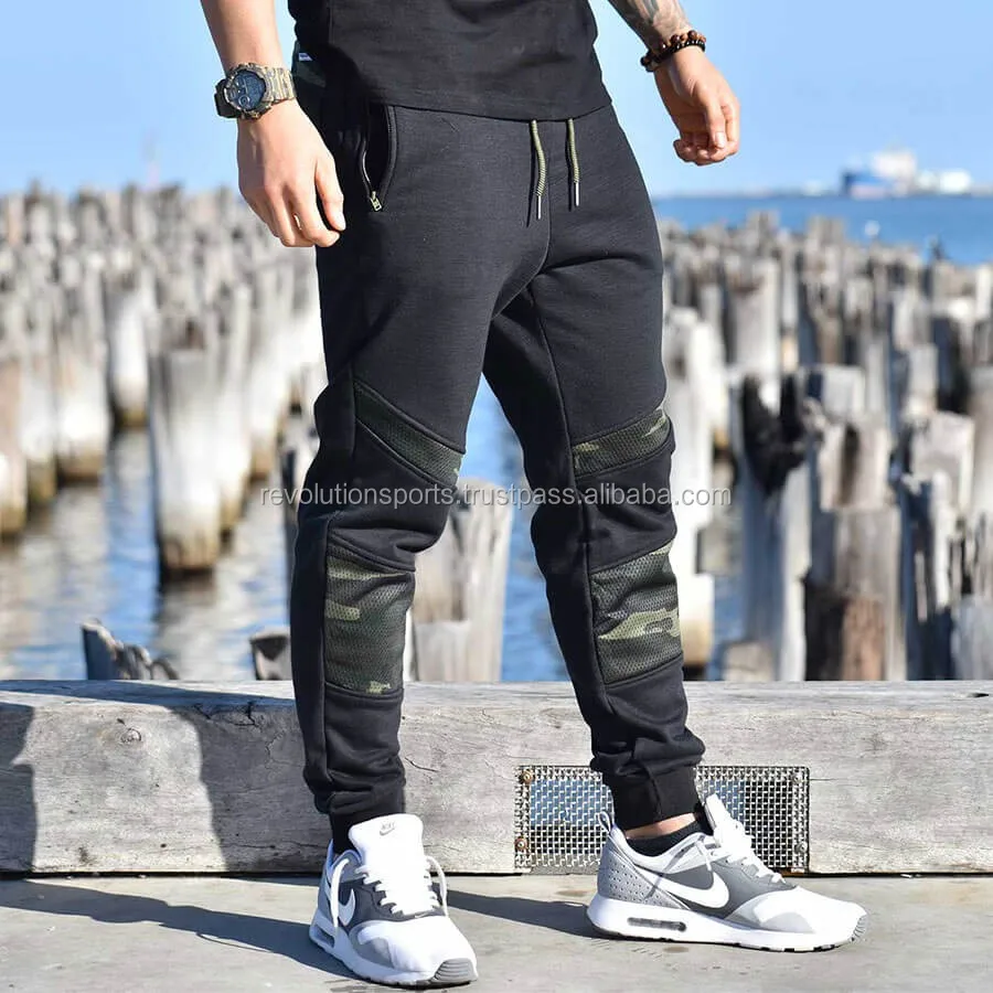 Sweat Pants Black / Camo With Digital 
