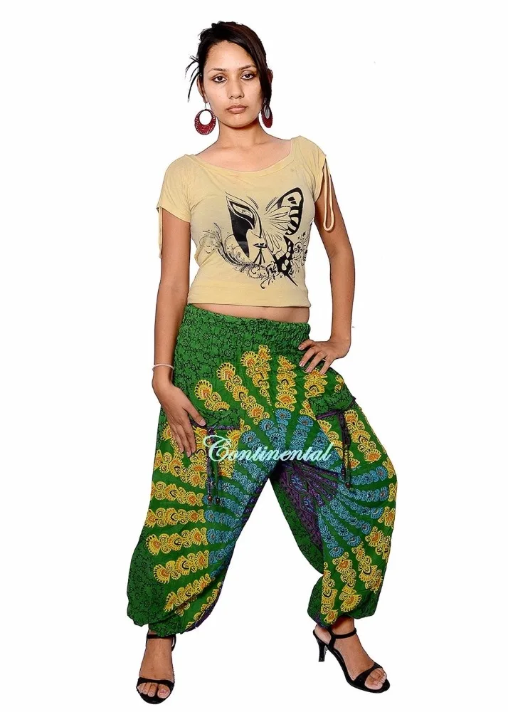 Mandala Harem Pants Baggy Afghani Gypsy Hippie Rayon Trouser Yoga Boho ...