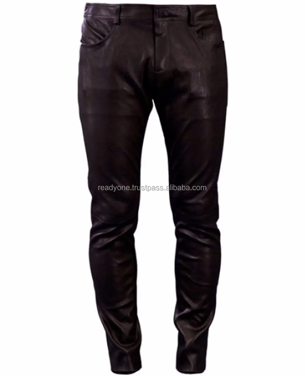 leather jogging pants