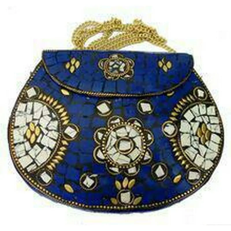 Turquoise Coral Brass Metal hotsell Bag