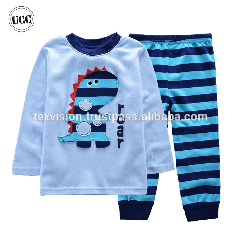 Мультфильм печать мальчиков с длинным рукавом 2 шт. комплект милый ребенок пижамы