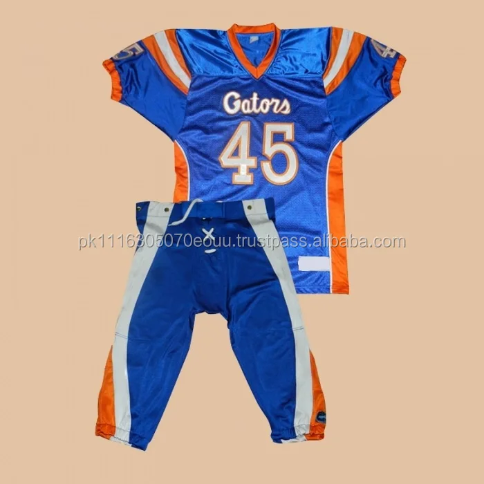 orange and blue football jersey