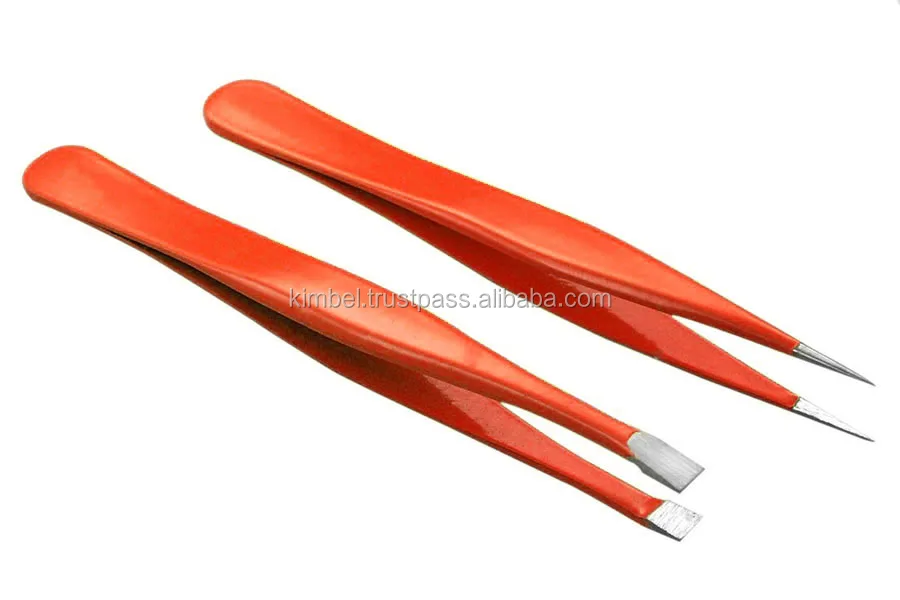 Pointed And Slanted Tweezers Set Professional Eyebrow Tweezers Set And