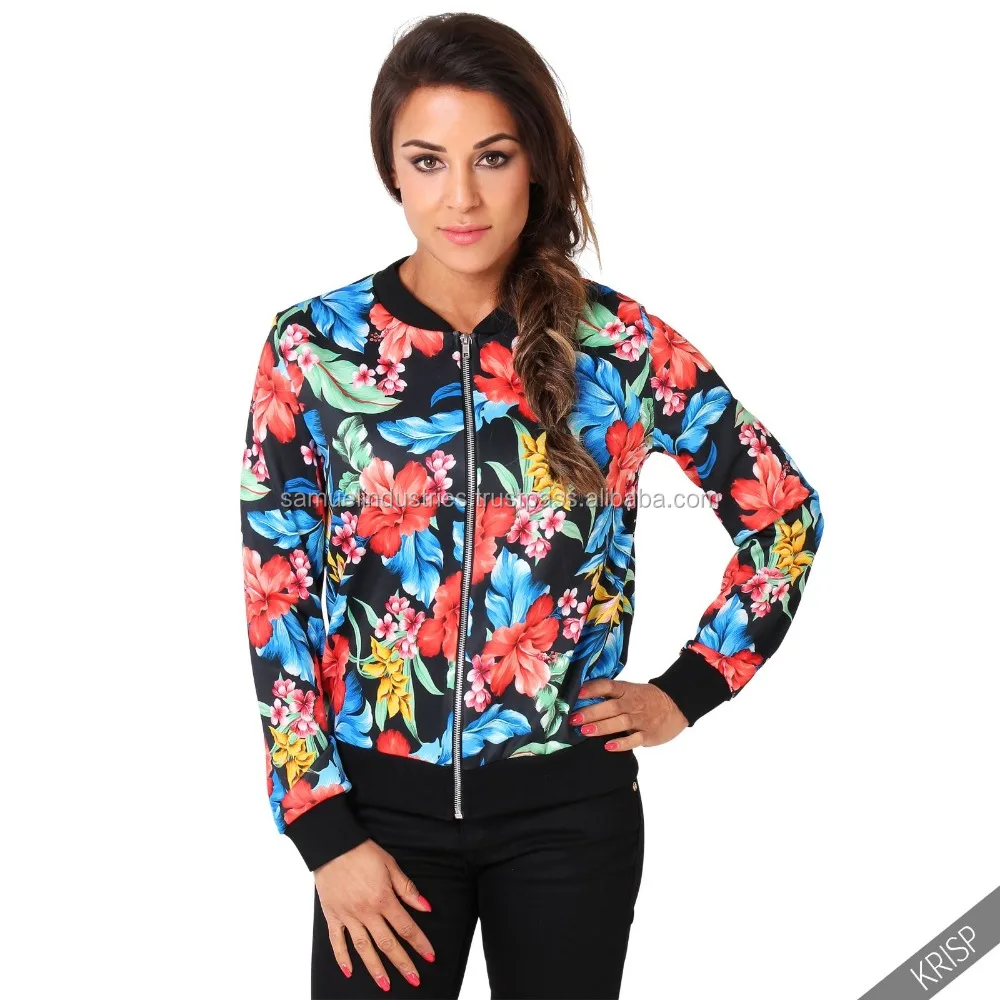 Women's Custom Printed Satin Bomber Jacket