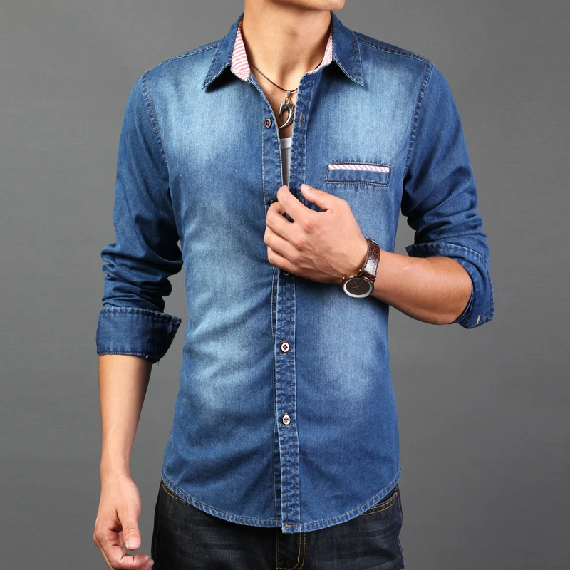 Source Denim Shirt, Men Denim Shirts, Casual Shirt Jean Shirt Top Quality Denim  Shirts On M.Alibaba.Com