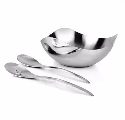 Миска для салата с сервером многофункциональная кухонная миска из нержавеющей стали крышкой