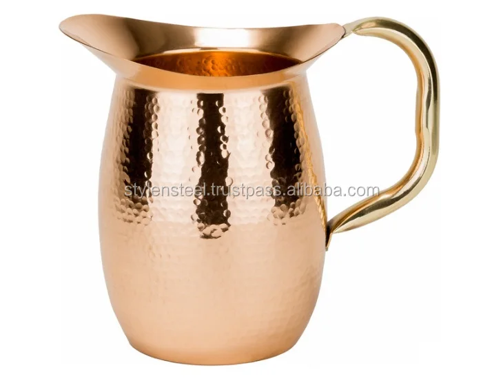アンティークウォーターピッチャーステンレス鋼耐性水差し金属アイス