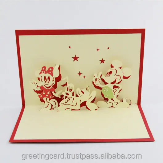 Carte De Vœux D Anniversaire Humoristique Impression 3d De Mickey Mouse 1 Piece Buy Main 3d Carte D Anniversaire Fee Pop Up Cartes 3d Pop Up Carte De Mariage Product On Alibaba Com