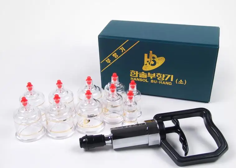 2023 Hot Sell Cupping 10cups Set Hand Pump Disposable Treatment Vacuum