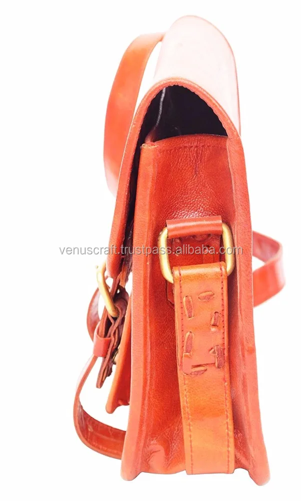Hand Made Real Red Leather Messenger Bag's For Men Office Leather Bag's