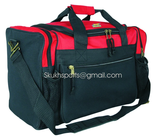 Duffle Duffel Bag Sport Travel Carry-On Workout Gym Red Black Blue Gold Gray 17" 