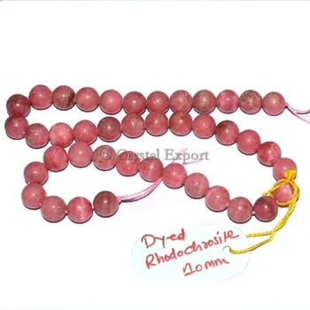 Top Quality Dyed Rhodochrosite Beads 10mm : Buy Wholesale Gemstone Beads Strands
