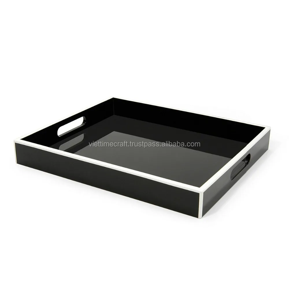 High-quality elegant vietnam rectangular lacquer serving tray