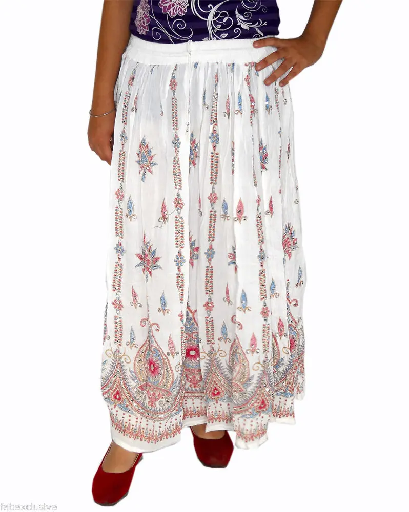 embroidered peasant skirt