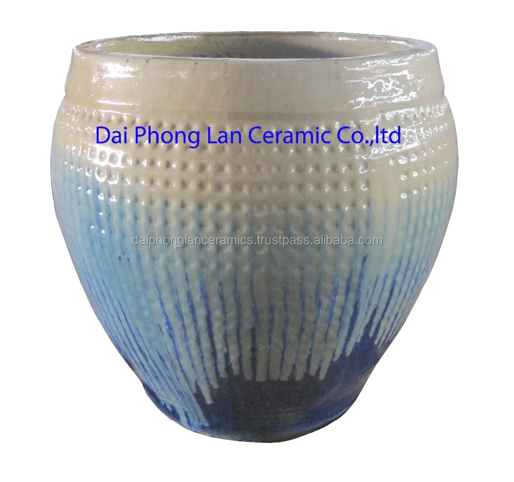 Giant Factory Light Atlantis Urn Glazed Ceramic Clay Planters Pottery