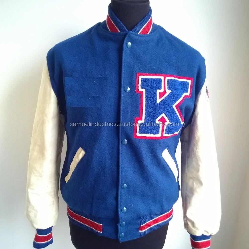 Red and White Sailor Collar Varsity Jacket - Jackets Masters