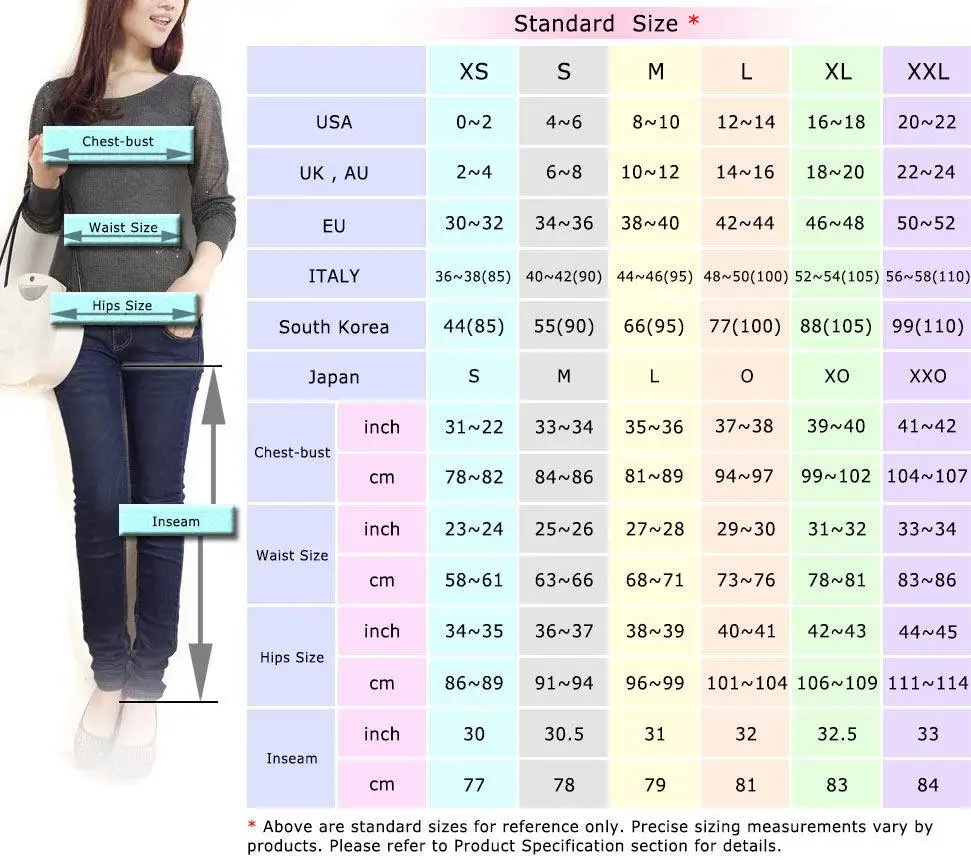 us women's clothing sizes