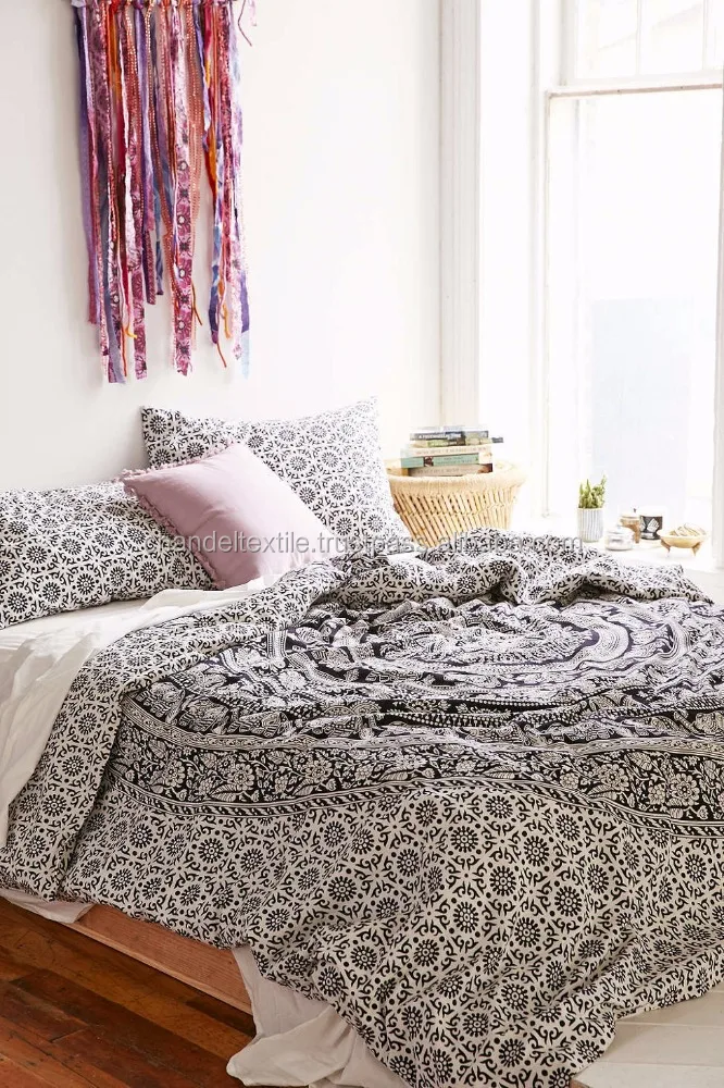 Juego De 4 Pc Doona Ropa De Cama Boho Indio Funda De Edredón