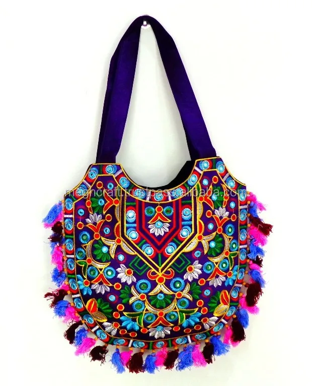 Bohemian Messenger Tote sling bag Handmade Traditional ethnic Indian Banjara boho hobo cross body bag