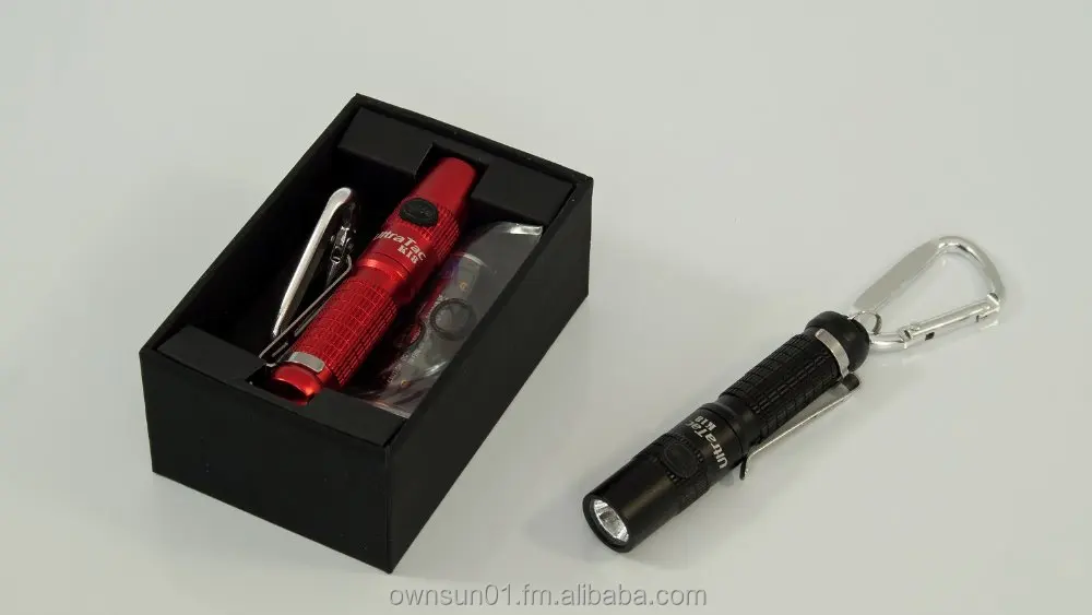 UltraTac K18 Side Switch AAA Keychain LED Flashlight Support 10440 Battery