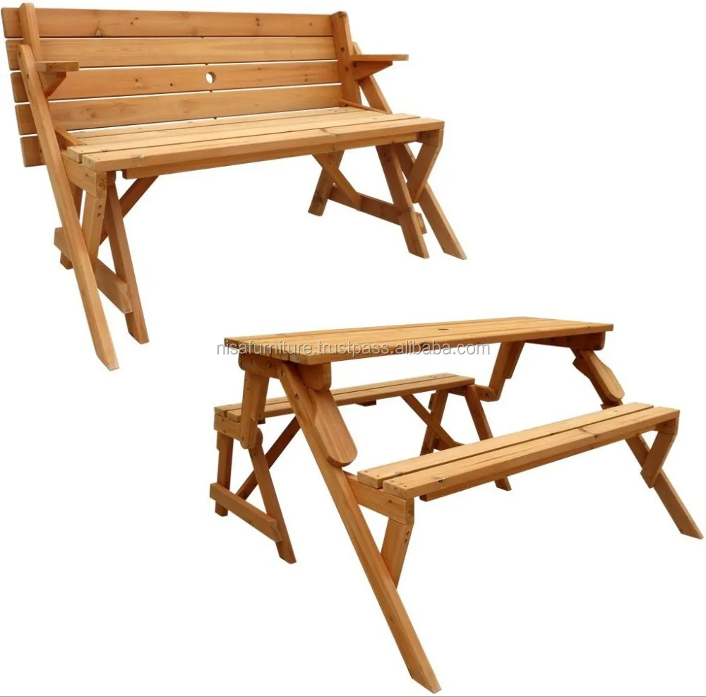 Teak Wood Price Indonesia 2in1 Interchangeable Folding Picnic Patio Table And Garden Bench Outdoor Furniture Otherhomefurniture Buy Outdoor Furniture