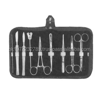 Basic Surgical Dissection instruments kit of 9 pieces Student Dissection kit with Nice Rexine case