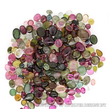 Tourmaline Multicolor Oval Cabochon Gemstone Diy Jewelry Accessories Natural Loose Gemstone Handmade Oval Cabochon Tourmaline