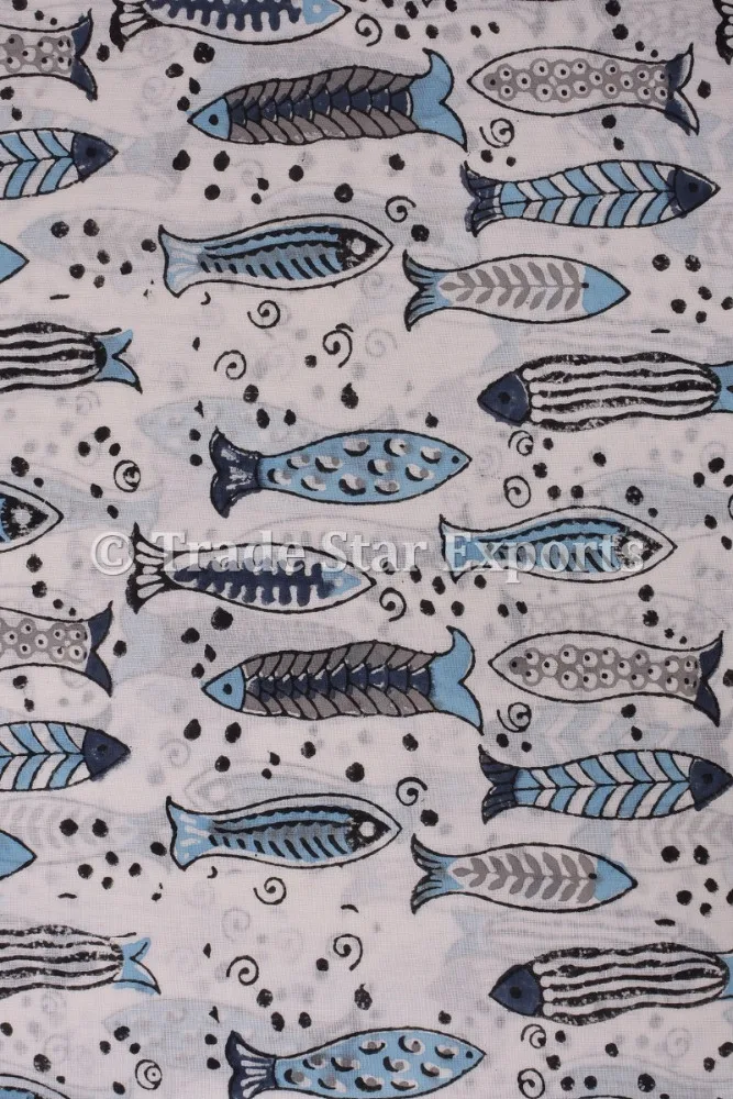 Индийская детская ткань с ручным принтом этническая вуаль для бега обивка санганьери модной