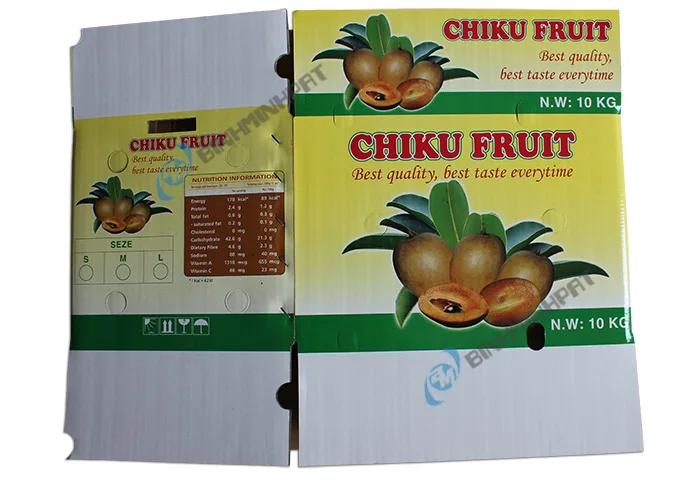 Fruit Packaging Corrugated Carton Box Paper for Chiku Fruit Export